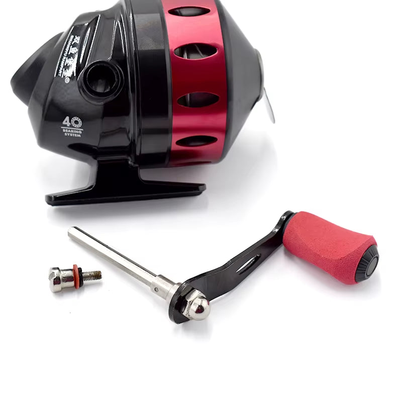 TR35/TB35 Metal Slingshot Fishing Reels Speed Ratio 4.3:1 Built-In Line Catapult Bow Fish Wheel for Outdoor Hunting Shooting