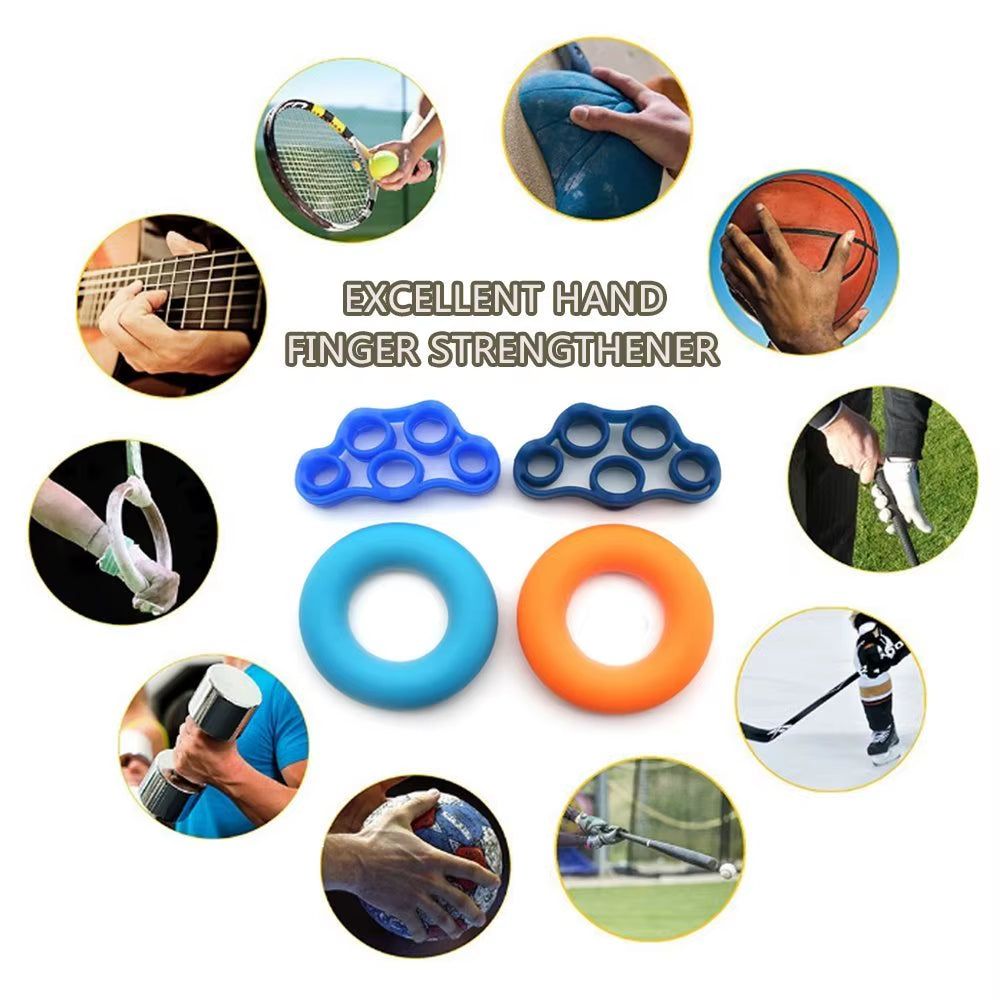 3 Levels Finger Stretcher Resistance Bands Finger Grip Exerciser Hand Grip Trainer Rings for Relieve Pain Injury Rehabilitation
