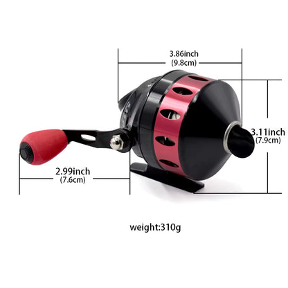 TR35/TB35 Metal Slingshot Fishing Reels Speed Ratio 4.3:1 Built-In Line Catapult Bow Fish Wheel for Outdoor Hunting Shooting