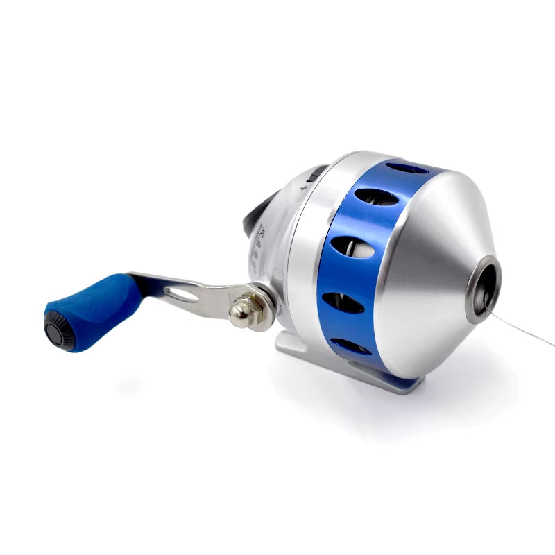 TR35/TB35 Metal Slingshot Fishing Reels Speed Ratio 4.3:1 Built-In Line Catapult Bow Fish Wheel for Outdoor Hunting Shooting