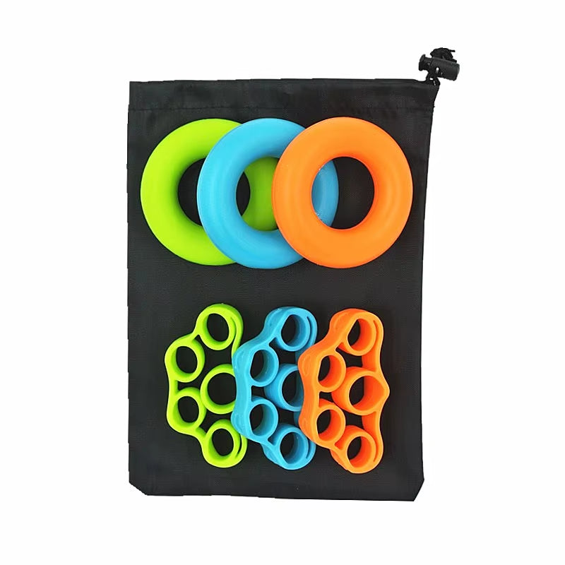 3 Levels Finger Stretcher Resistance Bands Finger Grip Exerciser Hand Grip Trainer Rings for Relieve Pain Injury Rehabilitation