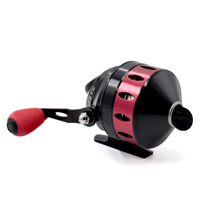 TR35/TB35 Metal Slingshot Fishing Reels Speed Ratio 4.3:1 Built-In Line Catapult Bow Fish Wheel for Outdoor Hunting Shooting
