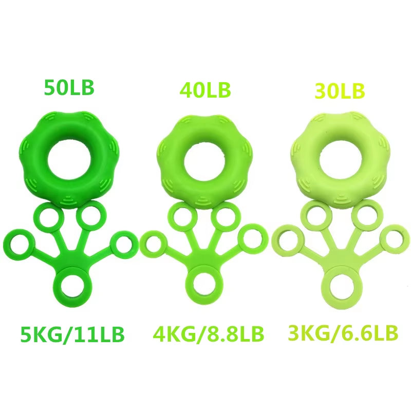 3 Levels Finger Stretcher Resistance Bands Finger Grip Exerciser Hand Grip Trainer Rings for Relieve Pain Injury Rehabilitation